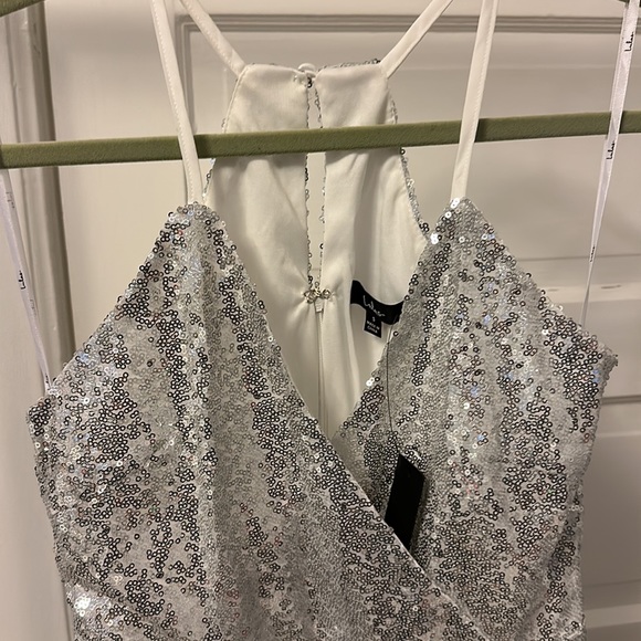 NWT silver sequin Lulu’s Dress 🪩 - Picture 12 of 14
